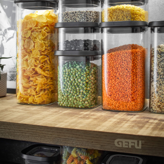 Zestaw 3 szklanych pojemników kuchennych Gefu Pantry - 7