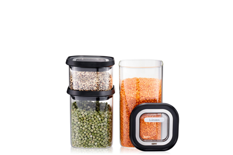  Set of 3 Gefu Pantry glass kitchen containers