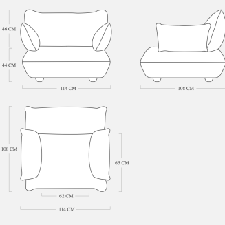 Sofa Fatboy Sumo Loveseat Boucle Light Grey Melange - 7