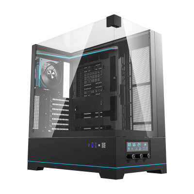  DARKFLASH DY450 PRO computer case + 1 fan (black)