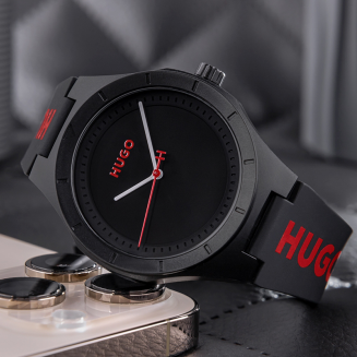 Zegarek Męski HUGO Lit For Him Black 1530343 + BOX - 3