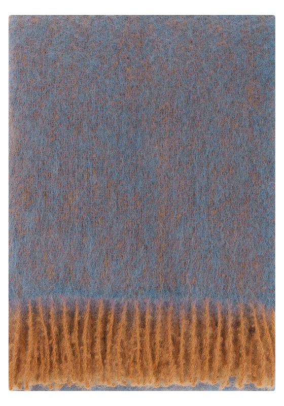 Koc z moherem Lapuan Kankurit REVONTULI rust-denim blue 130x170 cm