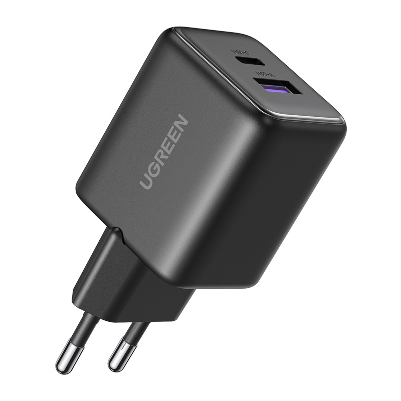 Ładowarka sieciowa Ugreen X516 USB + USB-C, GaN, 30W (czarna)