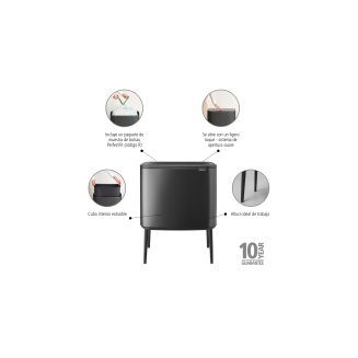 Kosz Brabantia Bo Touch Bin 36l Confident Grey - 13