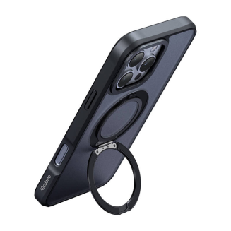 Etui McDodo PC-4932 MagSafe dla iPhone 16 Pro z stojakiem (czarne) - 2