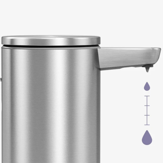 Dozownik automatyczny do płynu z pojemnikiem na akcesoria Simplehuman 265 ml stal szczotkowana - 6