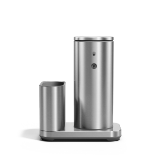 Dozownik automatyczny do płynu z pojemnikiem na akcesoria Simplehuman 265 ml stal szczotkowana - 3