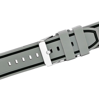 Pasek silikonowy SZARO-CZARNY U14-20-6 - 3