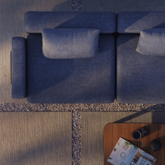  SACKit Cobana Lounge Sofa 4 Seater Kirra Indigo garden sofa - 5