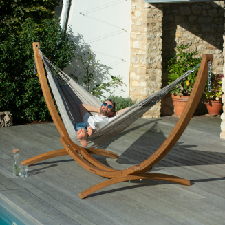  La Siesta Elipso Nature king size hammock stand - 6