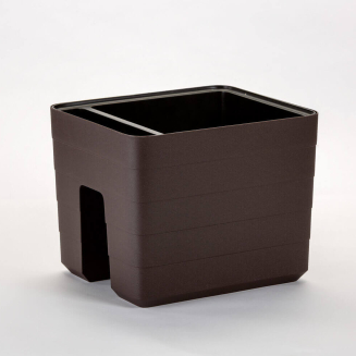 Balkonowa donica samo-nawadniająca Urbalive Berberis brązowy 26x30 cm - 2