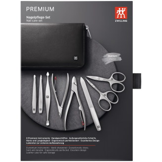 Zestaw do manicure Zwilling Twinox czarne skórzane etui 8 elementów - 11