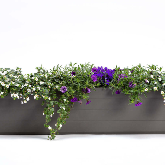 Donica samo-nawadniająca prostokątna Urbalive Berberis szaro-brązowy 80x20 cm - 3