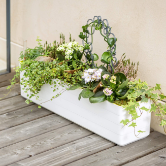 Donica samo-nawadniająca prostokątna Urbalive Berberis szaro-brązowy 80x20 cm - 5