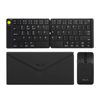Zestaw składana klawiatura bezprzewodowa Delux KF10 i mysz MF10PR (QWERTY) - 4