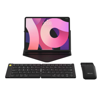 Zestaw składana klawiatura bezprzewodowa Delux KF10 i mysz MF10PR (QWERTY) - 3