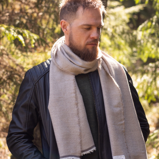 Szal z wełny merino Lapuan Kankurit VIIRU beige 35x170 cm | BESTSELLER | SZYBKA WYSYŁKA 24H - 5