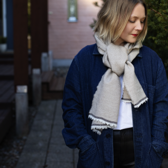 Szal z wełny merino Lapuan Kankurit VIIRU beige 35x170 cm | BESTSELLER | SZYBKA WYSYŁKA 24H - 3