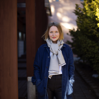 Szal z wełny merino Lapuan Kankurit VIIRU beige 35x170 cm - 2