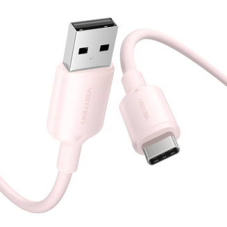 Kabel VENTION CTQPH USB-A-USB-C 2m 3A (różowy) - 2