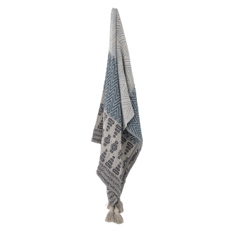 Pled Bloomingville Milas Blue 130x160 cm - 4