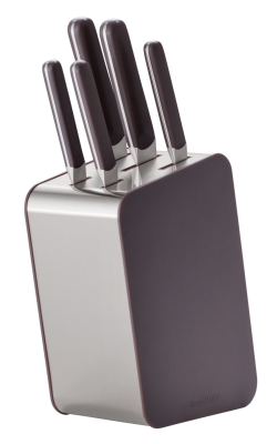 Zestaw noży w bloku BergHOFF Elements Aubergine