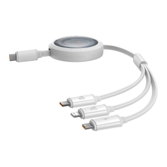 Kabel BASEUS Free2Draw USB-C-3w1 1.1m (biały) - 2