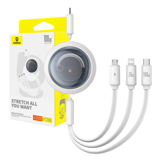 Kabel BASEUS Free2Draw USB-C-3w1 1.1m (biały) - 9