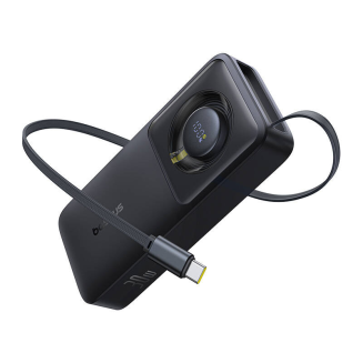 Powerbank BASEUS OS Free2Pull 10000mAh 30W z kablem (czarny) - 2