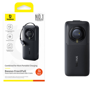 Powerbank BASEUS OS Free2Pull 10000mAh 30W z kablem (czarny) - 7