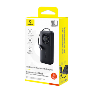 Powerbank BASEUS OS Free2Pull 10000mAh 30W z kablem (czarny) - 5
