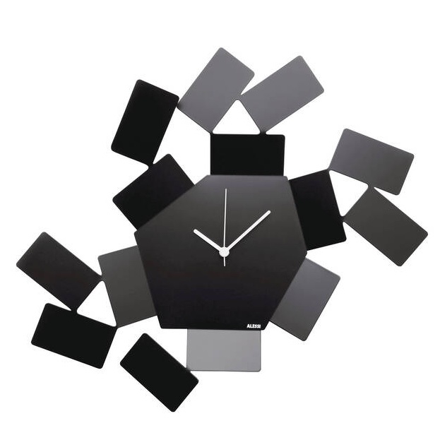 Alessi La Stanza dello Scirocco clock, black