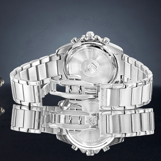 Zegarek Męski Giewont Chronograph Sapphire Srebrno Zielony GW3970-B8 - 6