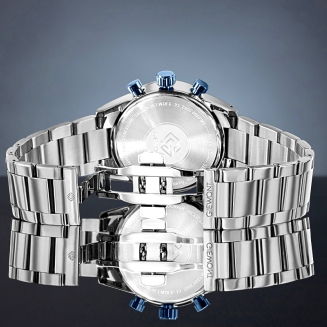 Zegarek Męski Giewont Chronograph Sapphire Srebrno Niebieski GW9140-B3 - 7