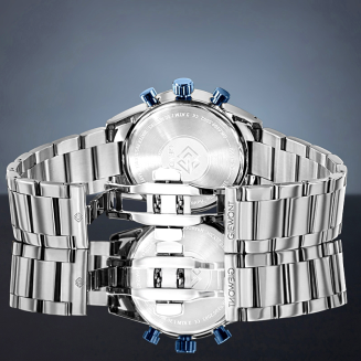Zegarek Męski Giewont Chronograph Sapphire Srebrno Niebieski GW9140-B3 - 7