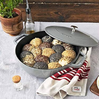 Głęboka patelnia do duszenia z pokrywą Staub Chistera 28 cm graphite grey - 5