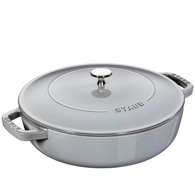 Głęboka patelnia do duszenia z pokrywą Staub Chistera 28 cm graphite grey | CENA SPECJALNA
