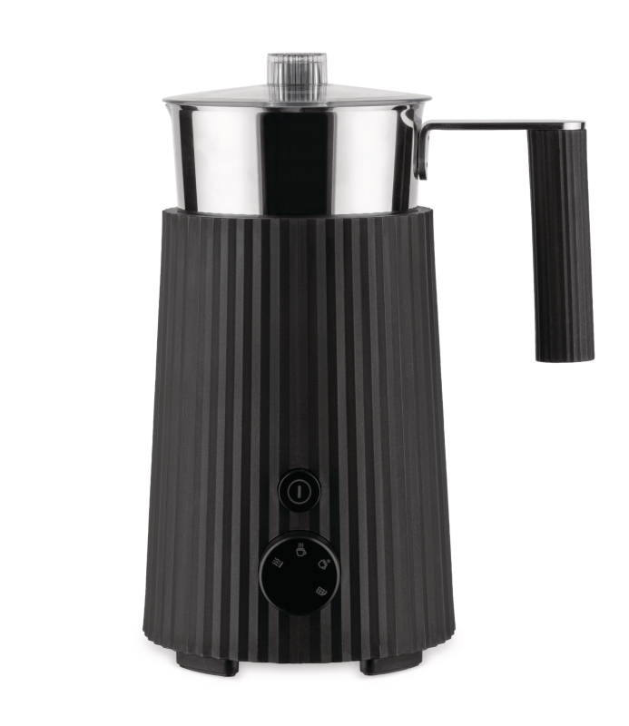 Alessi Plisse milk frother, black