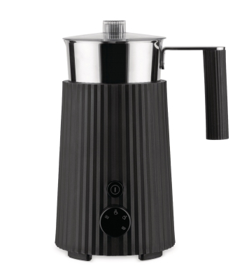 Alessi Plisse milk frother, black