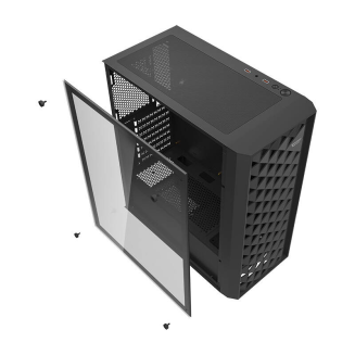 Obudowa komputerowa DARKFLASH DK351 + 4 wentylatory RGB (czarna) - 10