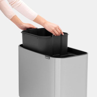 Kosz Brabantia Bo Touch Bin 23+11 l Matt Steel Fingerprint Proof - 7