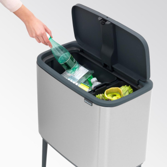 Kosz Brabantia Bo Touch Bin 23+11 l Matt Steel Fingerprint Proof - 8