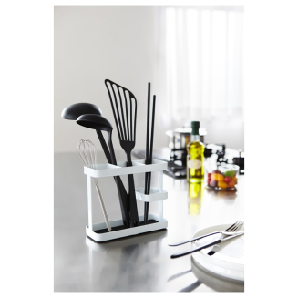 Stojak na przybory kuchenne Yamazaki Tower biały szeroki - 2
