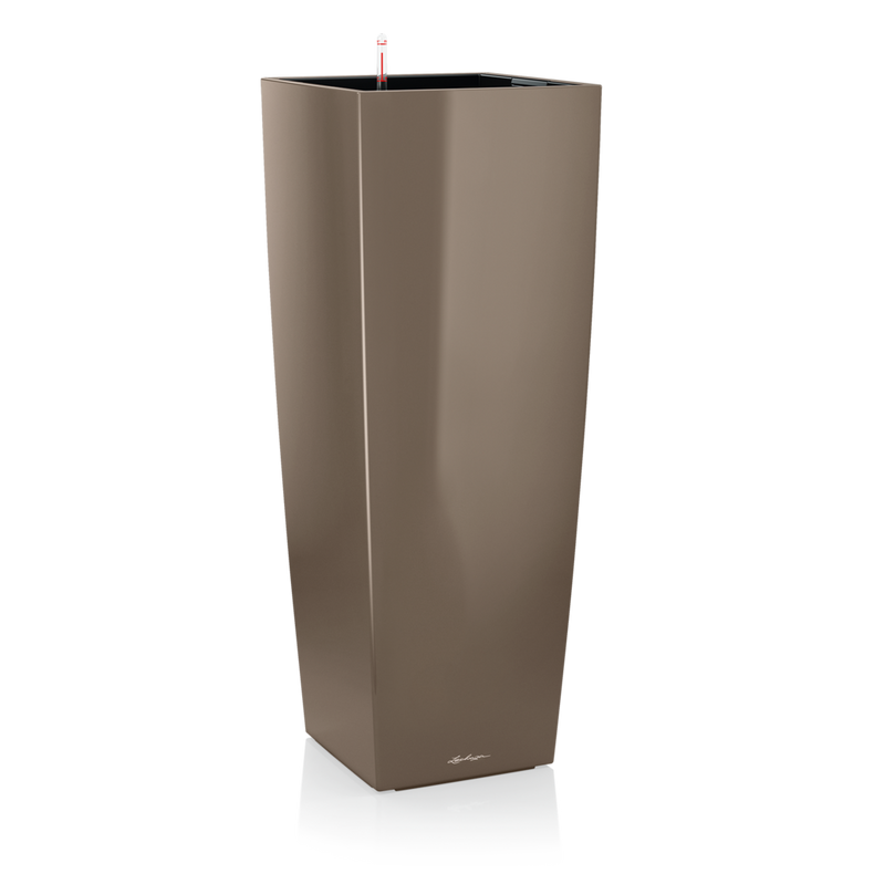  Lechuza Cubico Alto Premium 40 taupe gloss flowerpot