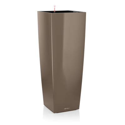 Donica Lechuza Cubico Alto Premium 40 taupe połysk