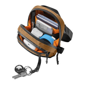 TOMTOC Aviator-T37 Travel Bag with Shoulder Strap X-Pac 1.3L (Brown) - 6
