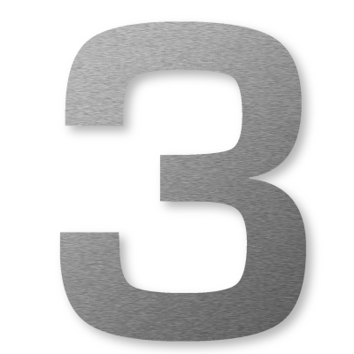  Keilbach Big Number "3" house number, 4 sizes