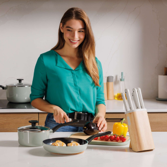 Zestaw garnków non-stick BergHOFF Glints Sage 7 elementów - 8