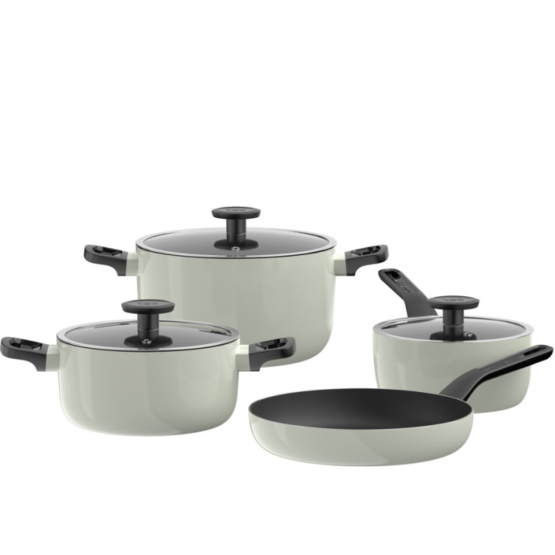 Zestaw garnków non-stick BergHOFF Glints Sage 7 częściowy