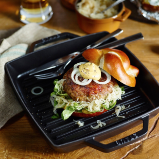 Żeliwna patelnia grillowa Staub z dwoma uchwytami 23 cm black - 5